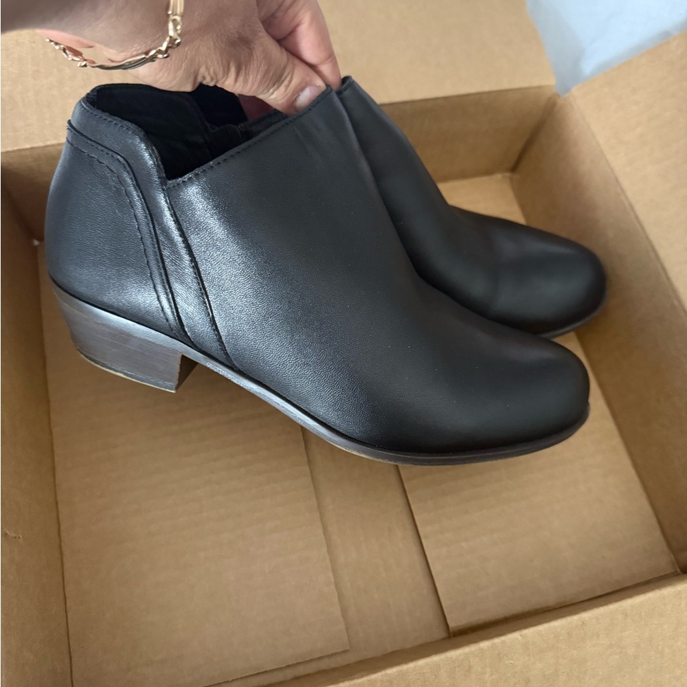 Lucky Brand Black Leather Ankle Boots